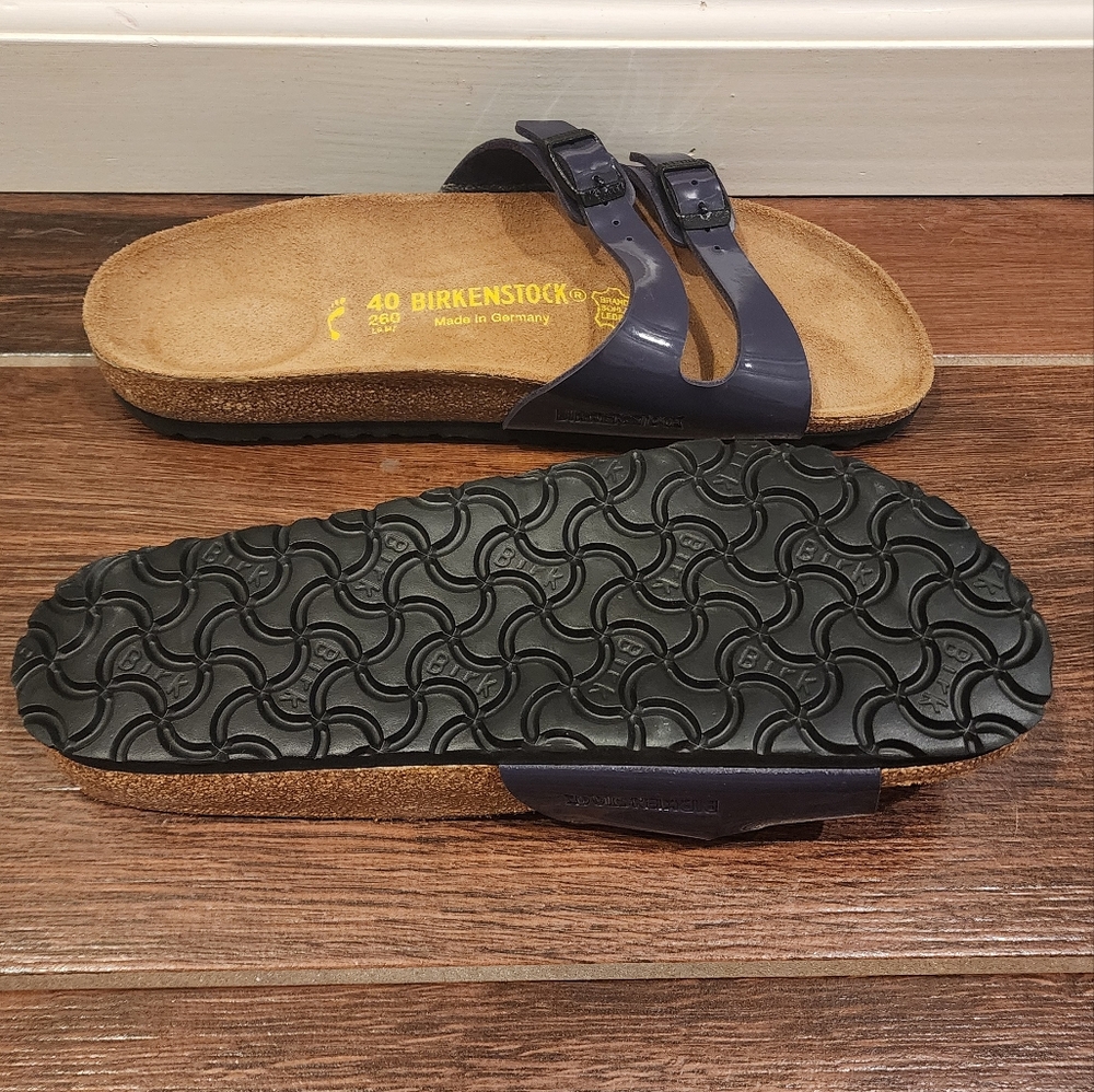 NEW Birkenstock Ibiza Patent Two-strap Sandals - Size 40